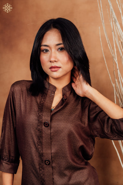 Chestnut Herringbone Tunic