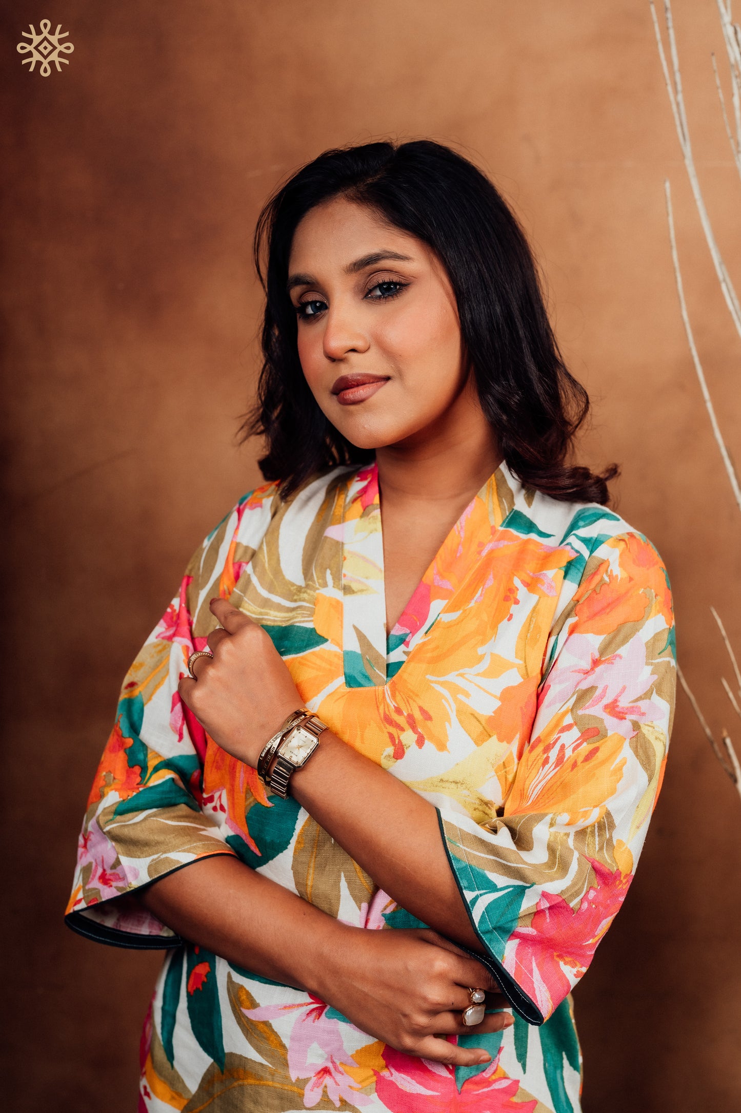 The Tropical Flora Silk Kurta Set