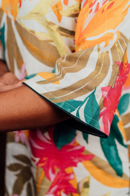 The Tropical Flora Silk Kurta Set