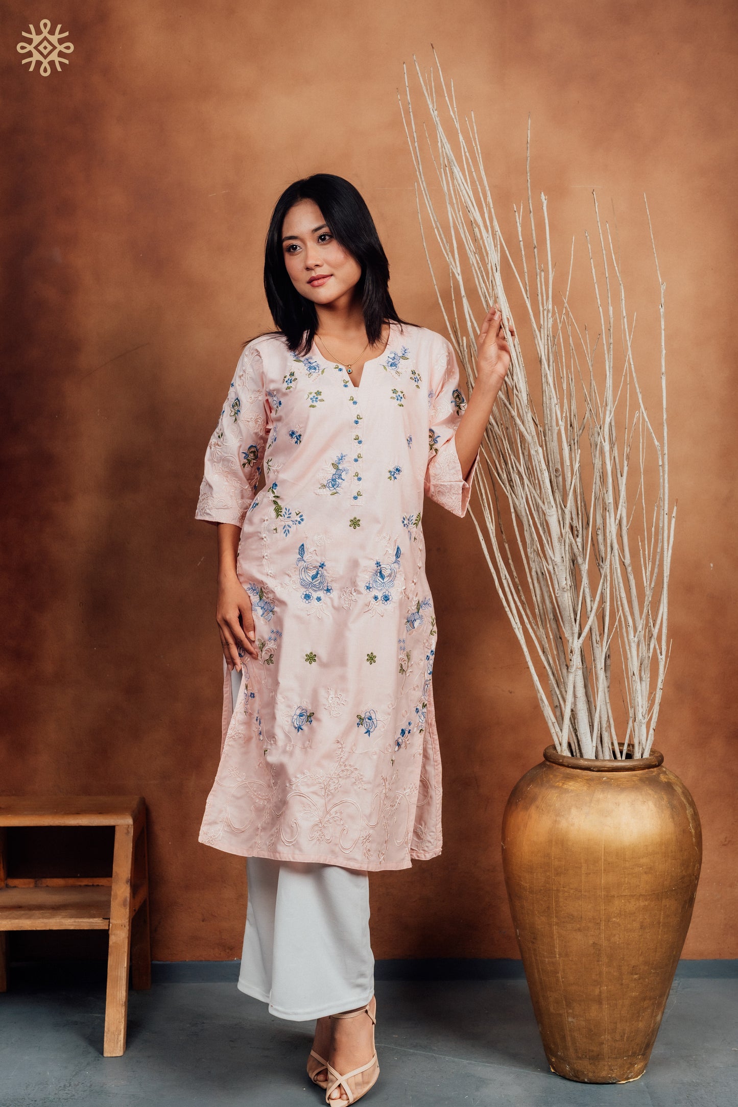 The Rose Quartz Floral Tunic