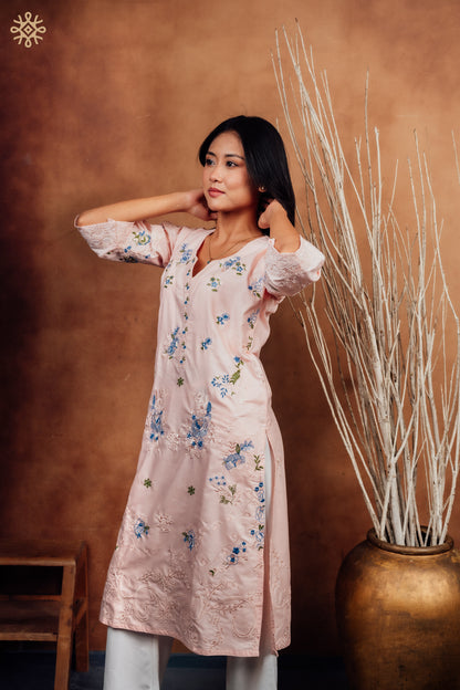The Rose Quartz Floral Tunic