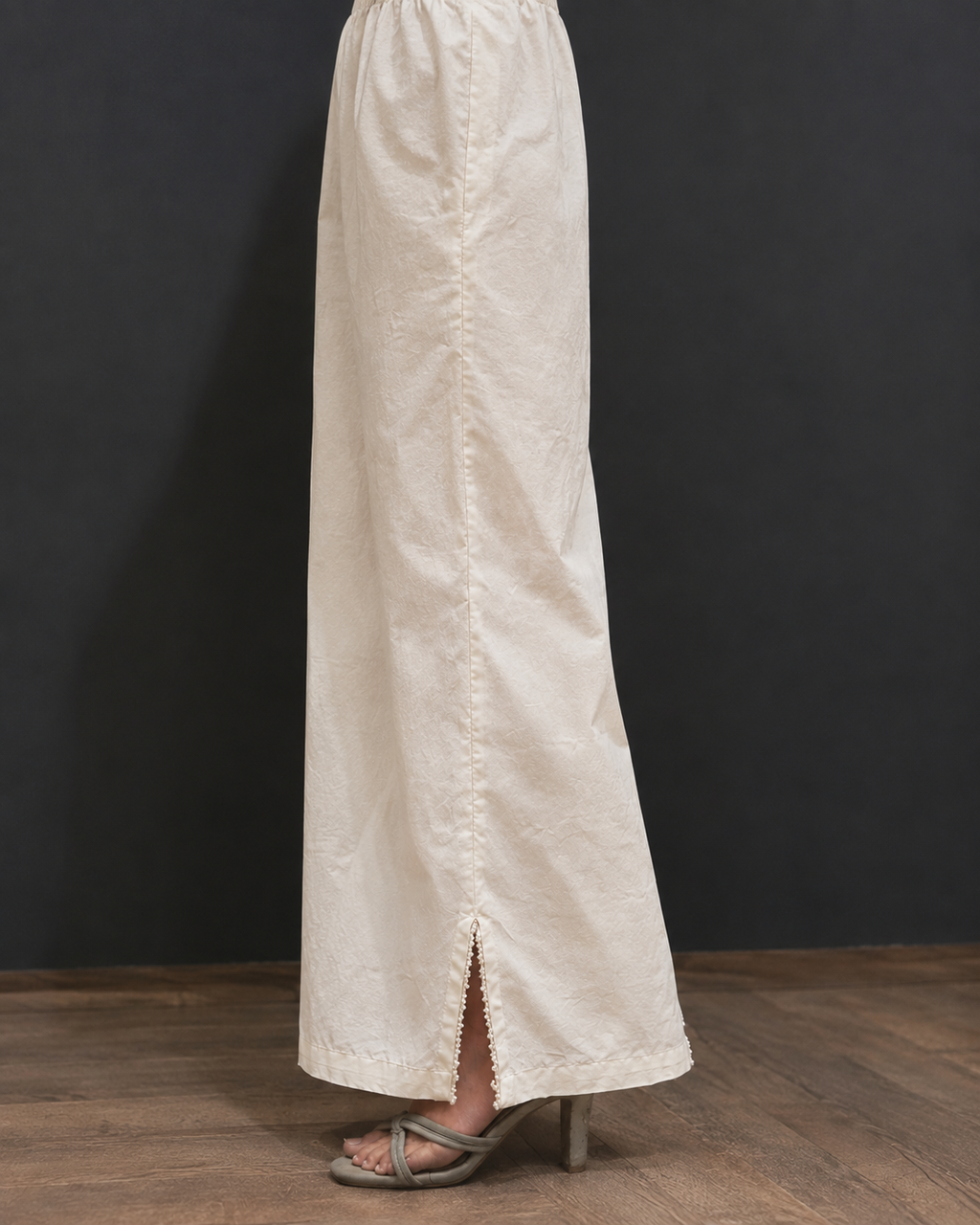 White Wide-Leg Pants